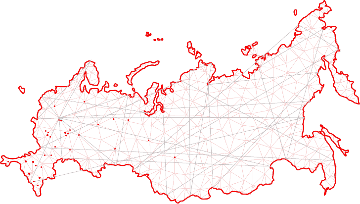 карта работы компании Бикк в России